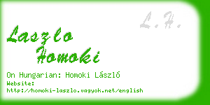 laszlo homoki business card